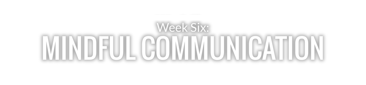 WEEK 6: MINDFUL COMMUNICATION